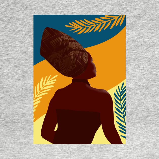 Black And Proud African Woman Head Wrap by 4U2NV-LDN